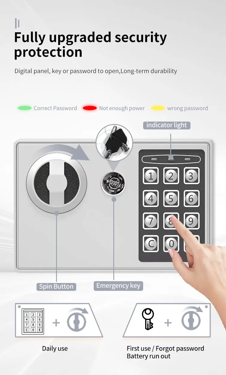 Small Electronic Mini Deposit Key Office Home Time Lock/Locker Digital Money Deposit Safety Kids Mini Safe Box manufacture