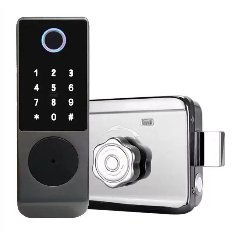 Double Side Optional TTlock Tuya App Biometric Fingerprint Code Card ...