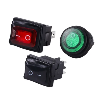 Factory Price Wholesale Mini 4-Pin Carling Rocker Switch 6A 220V Red Light Illuminated Boat KCD4 On-Off Rocker Switch Panel