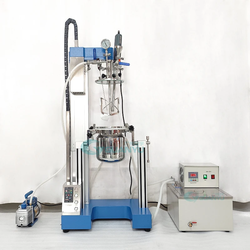 Промышленный жидкостный смеситель 2-10л, химический стеклянный реакторный биореактор от производителя лаборатории по низкой цене