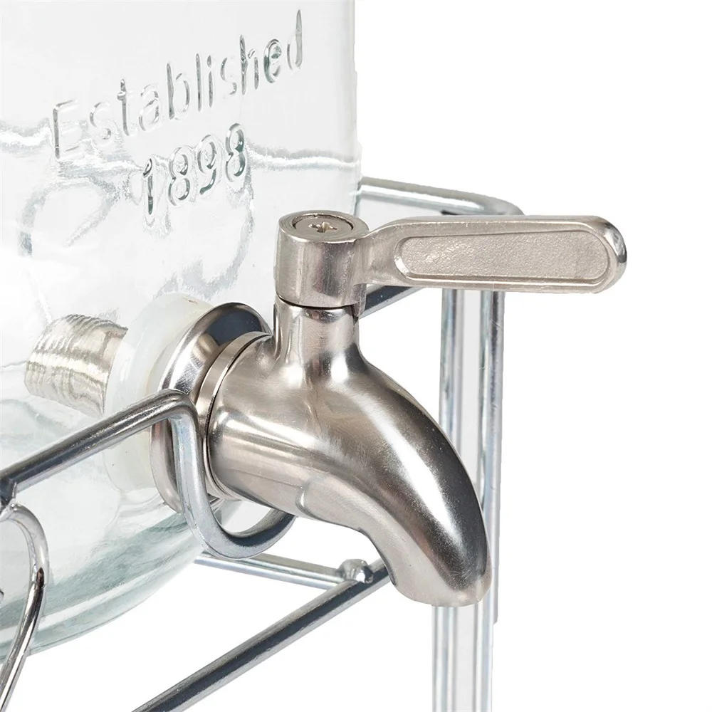 Outdoor Glass Beverage Dispenser with Stainless Steel Spigot, Handle & -  ilyapa