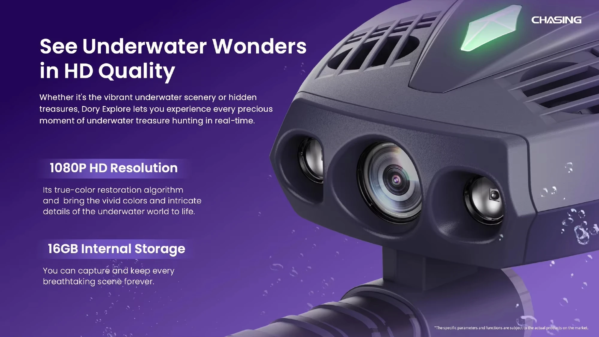 CHASING Dory Explore - 4K UHD Dual Camera Drone for Underwater Adventures