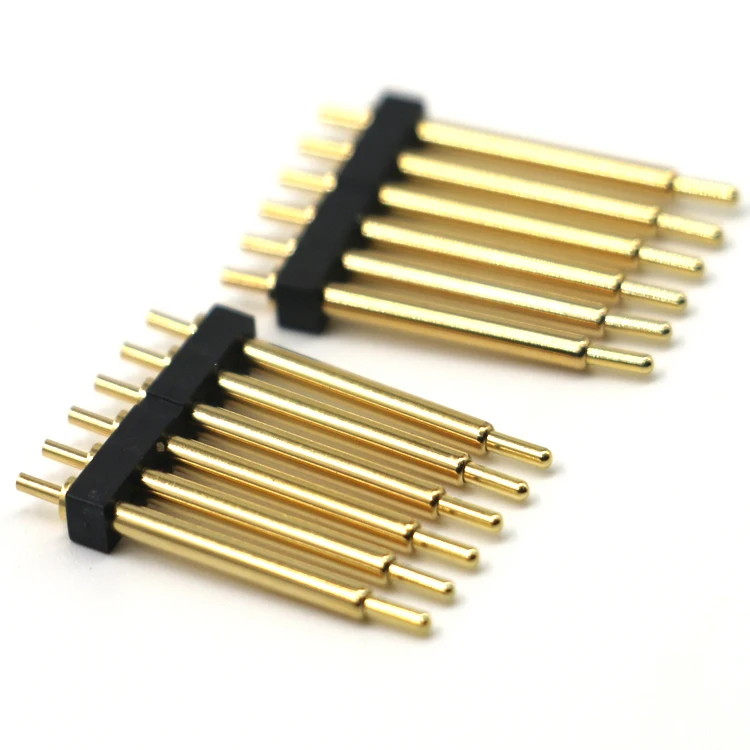 China customized single row 6pin communication connector probe automobile optical fiber conductive pin spring contact thimble po