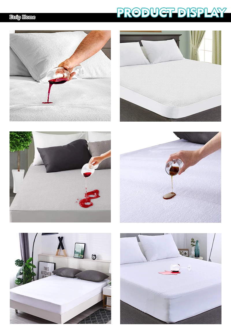 Antidust Mite Bed Bug Proof Waterproof Cotton Terry Mattress Protector