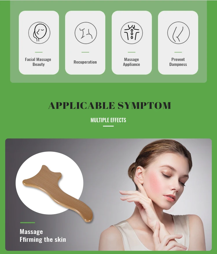 Manual Gua Sha Anti Cellulite Massage Stick Wooden Massagers Wood