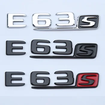 3d ABS Chrome Black E63S Logo Letters Car Rear Trunk Badge For Mercedes Benz E63S W213 AMG E63S Emblem Sticker Accessories