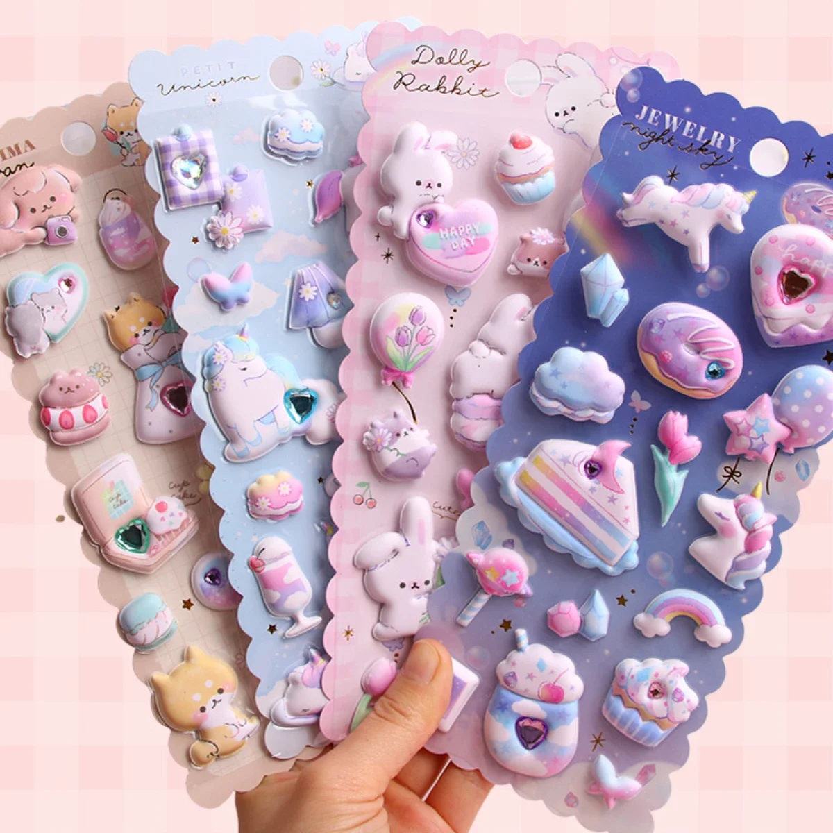 600+ Niedliche Mini Puffy Sticker – 3D-Aufkleber Für Kinder & Erwachsene, 6 Bögen Mit Tieren, Obst & Mehr