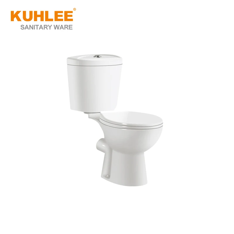 Low Price Floor Mounted Two Pieces Commode Toilets P-Trap Toilet Washdown Two Pieces Toilet