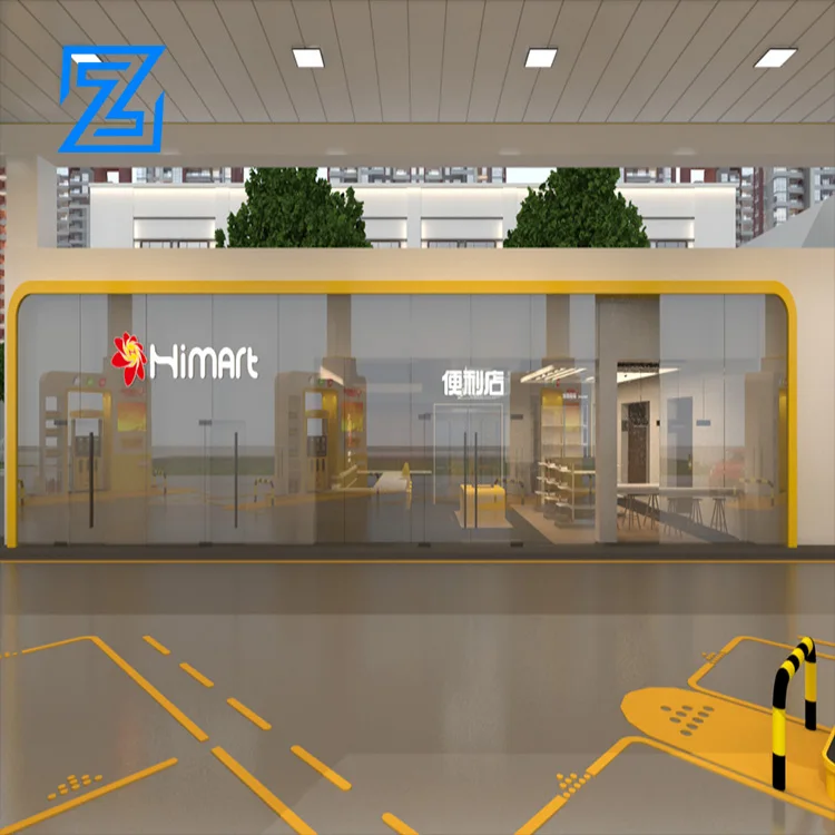 Fuel Station Set Steel Structure Space Frame Accessories Gas Filling Station Canopy and Gas Station Equipment