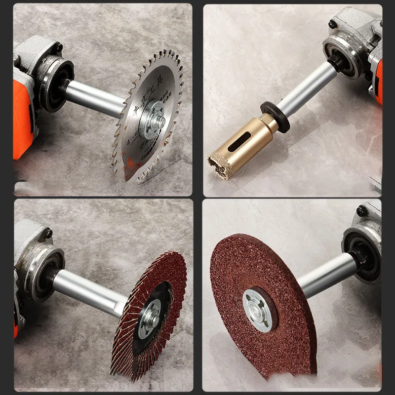 M10 M14 Angle Grinder Extension Connecting Rod Stainless Steel Extender Shaft Set Accessoriesfor Rotary Polisher Car Polisher