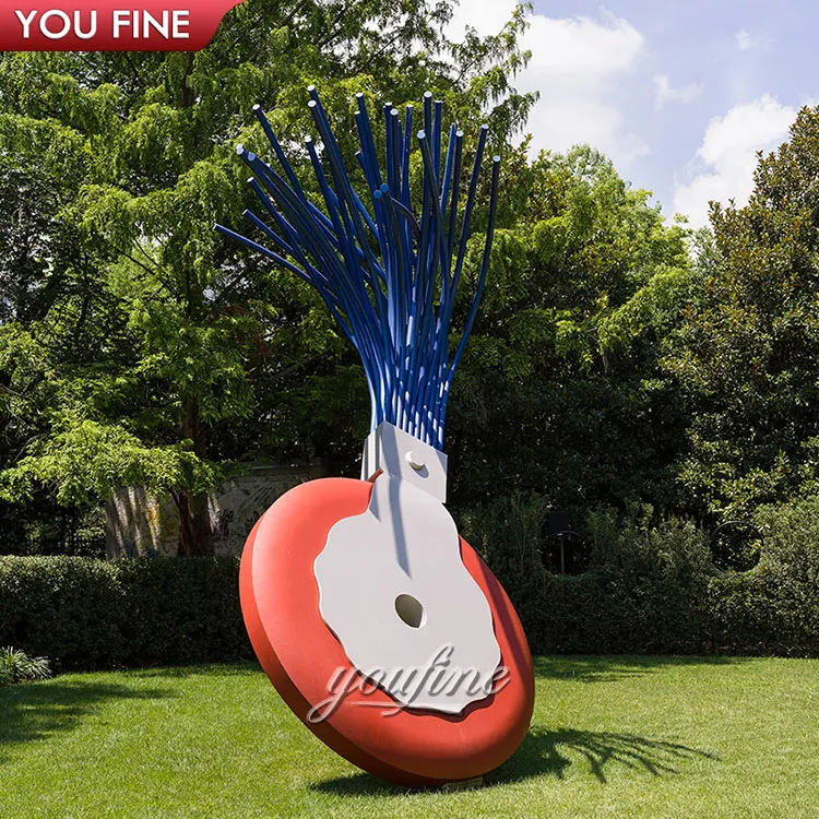 Large Stainless Steel Typewriter Eraser Scale Sculpture for Garden