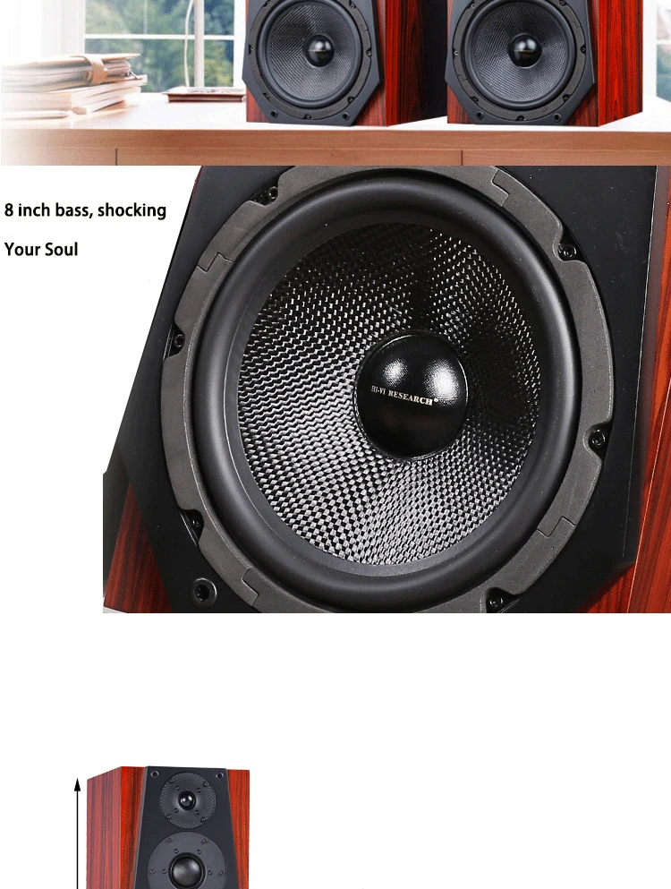 Vofull Big Power Desktop Speaker Surround Sound System Bookshelf Speaker Indoor Tower Bookshelf