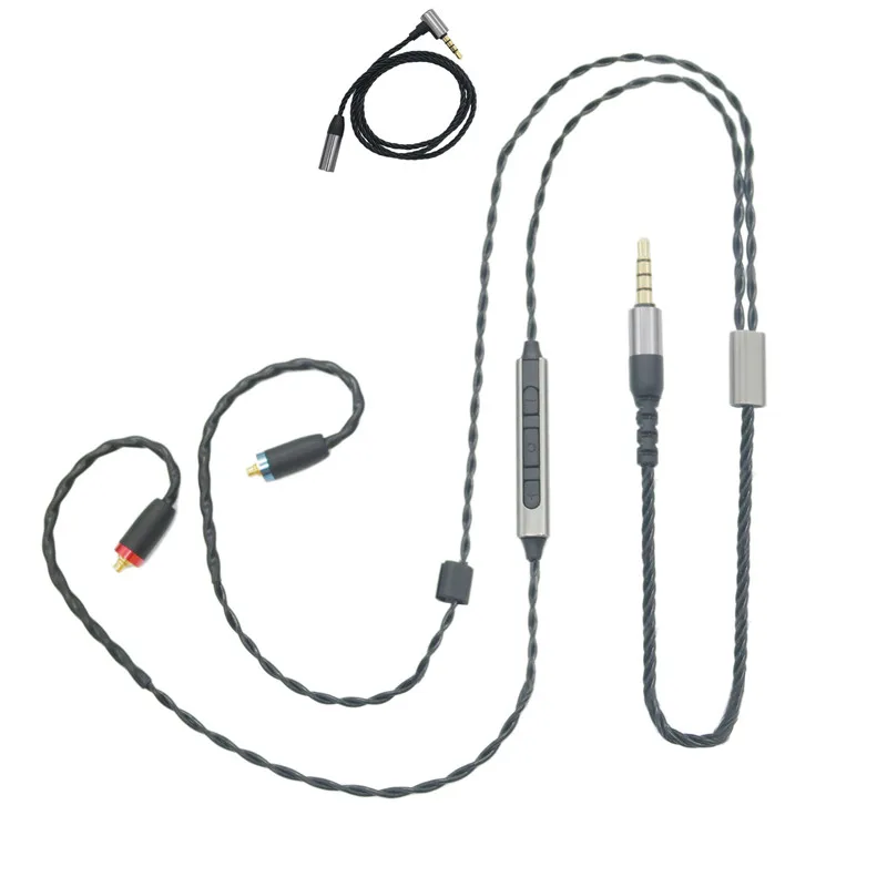 IEM MMCX Kabel Yinyoo Verbesserte 6 Core Kupfer-Plated Ausgeglichene Kopfhörer Kabel 2,5mm Abnehmbare MMCX Kabel für LZ a4 a5 Shure SE215 SE315 SE846 SE535 SE425 UE900 Kopfhörer MMCX 2,5 