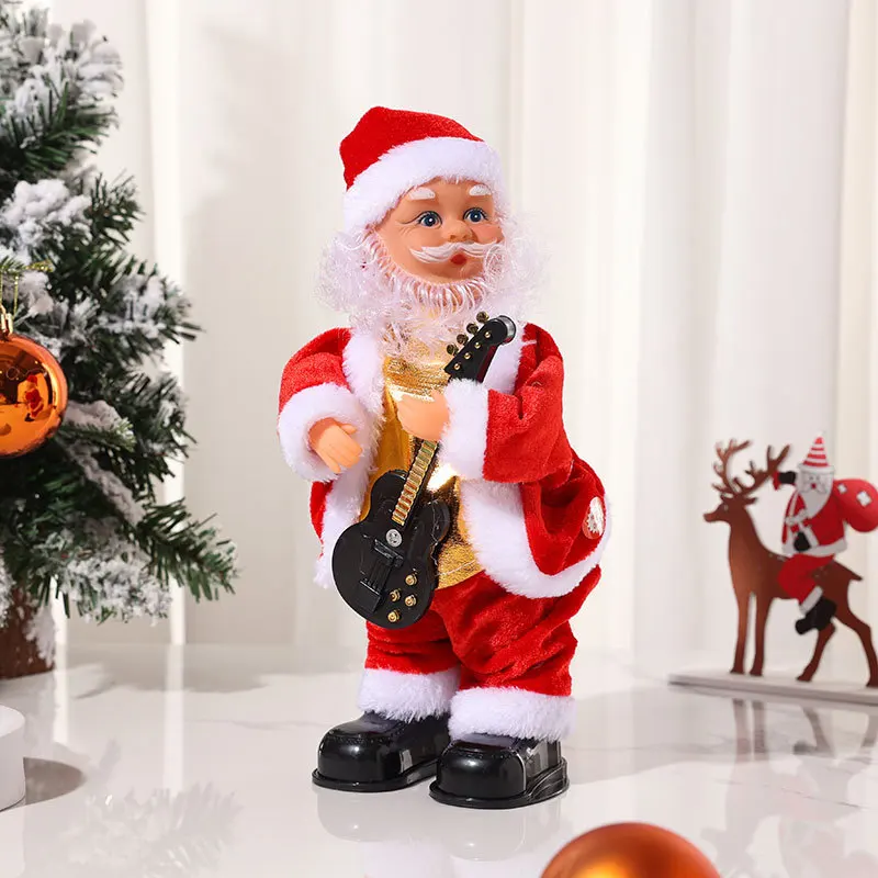 2025 Electric Santa Twerk Guitar Ornament Music-Playing Little Old