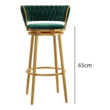 Coffee Metal Bar Chairs Nordic Lounge Vintage Design Bar Stool Luxury Bistro Bancos Para Barra De Cocina Restaurant Furniture