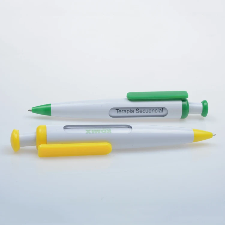 Advertising Customized Plastic Click Pen Rotating 6 Window Message Changing Pen