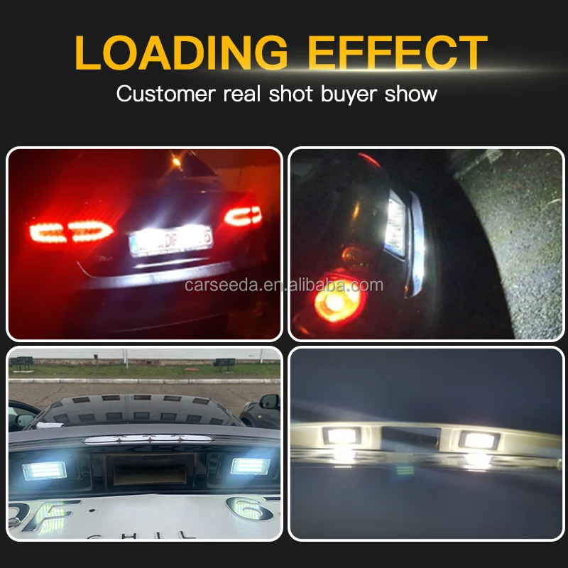 PCS License Plate Light Led Number Plate Holder Lamp No Error for Audi A1 A4 B8 A5 S5 A6 S6 A7 Q5 TT TTS 2D For VW Golf Jetta