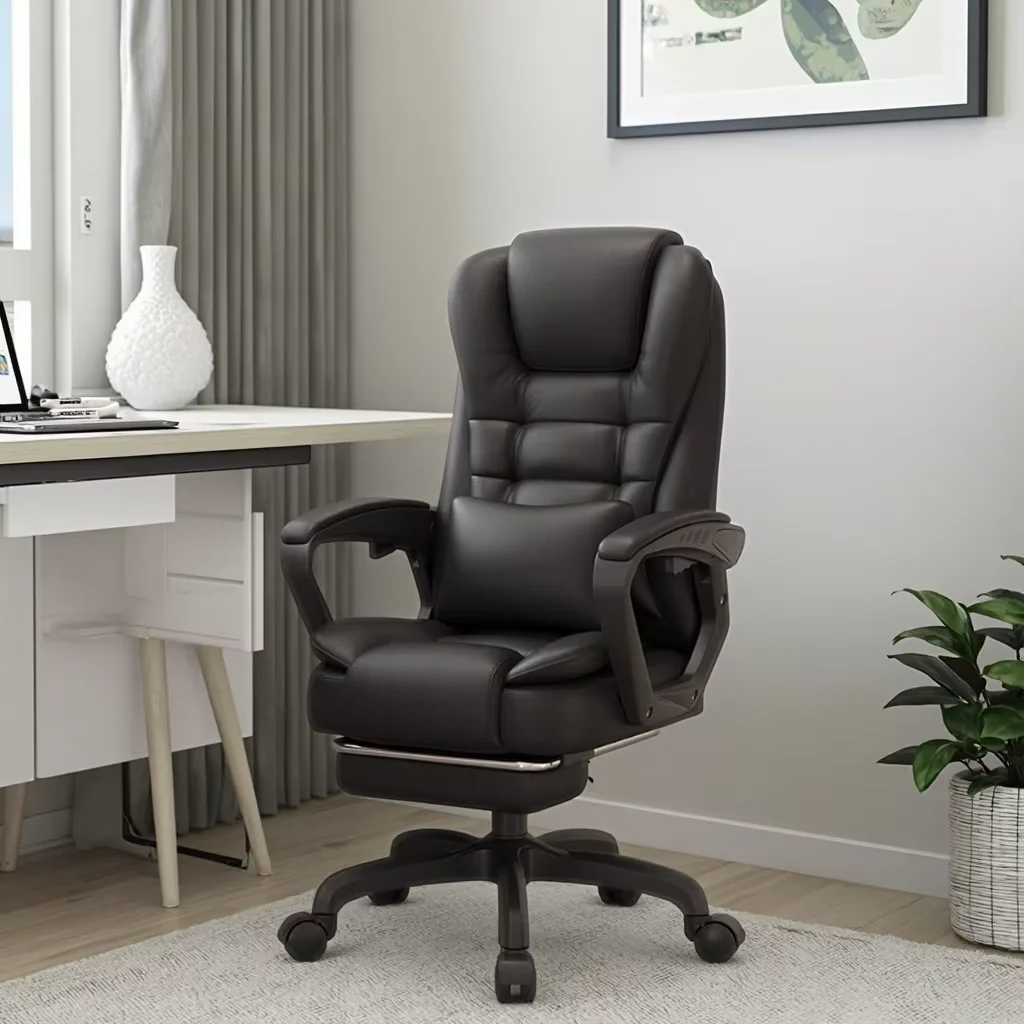 Ergonomic Modern High Back Executive Office Chair Computer Chair Extendable Armrests Adjustable Lumbar Support Home