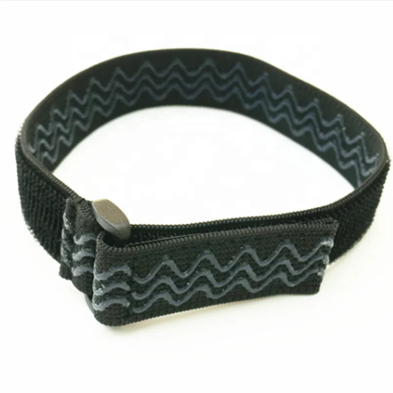 Silicone Backed Non slip Elastic Hook Loop Belt Strap