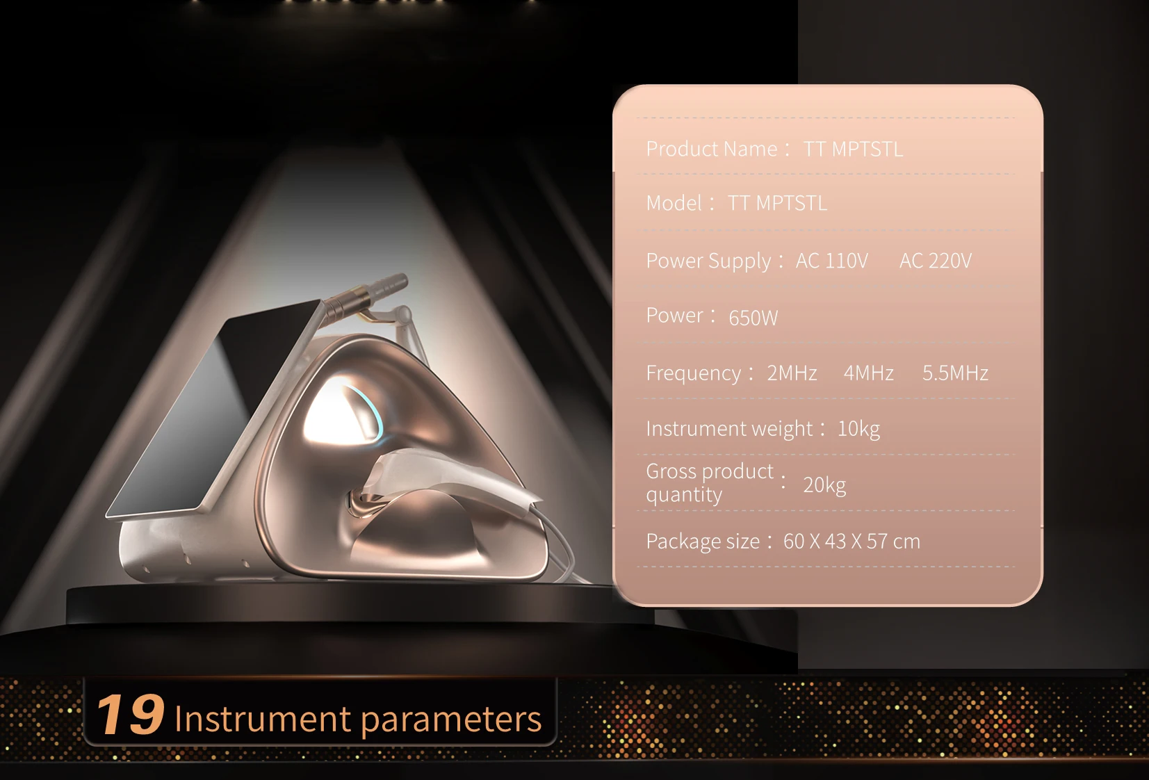New TT MPTSTL Vmax 7D HIFU Equipment smas High intensity Focused Ultrasound system 360 handle 9d 12d hifu machine