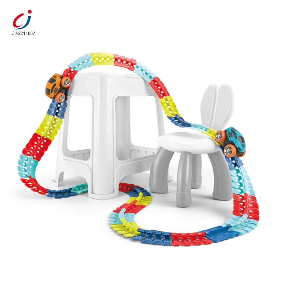 Новый дизайн сборка «сделай сам» регулируемый гибкий трек гоночный игрушечный набор светящийся автомобиль сменный слот 184 шт. сборная