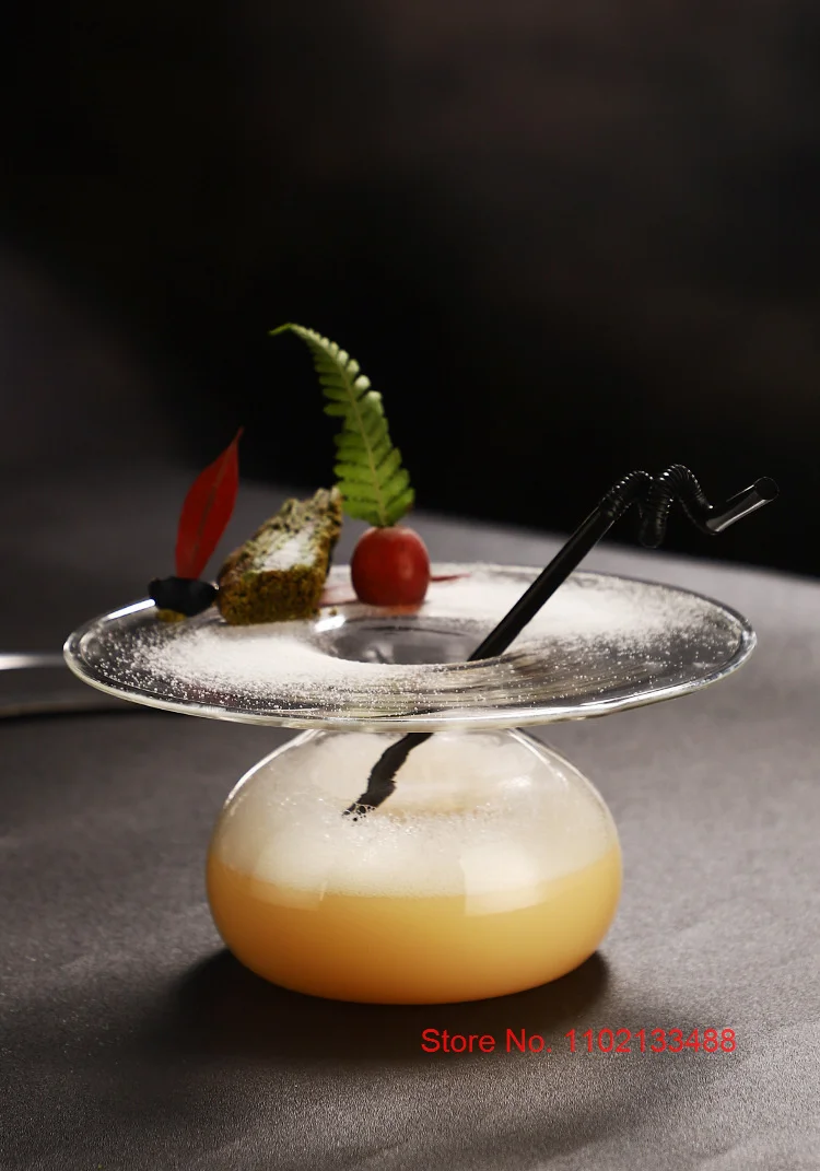 Creative Japanese Flying Saucer Plate Molecular Cocktail Cup Bar Plates