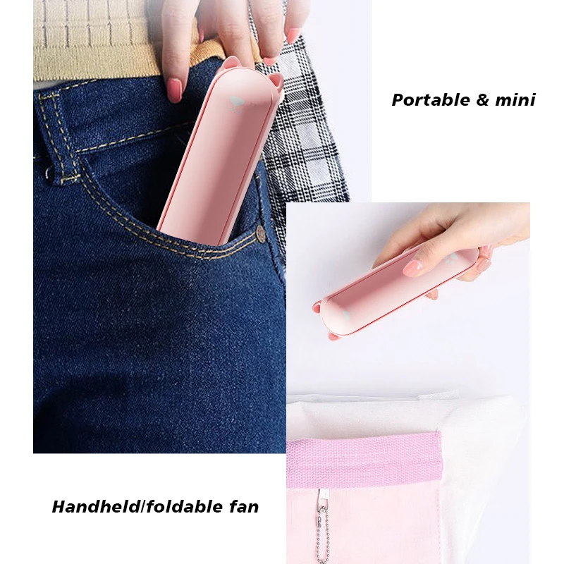 Hot Sale Multifunction 3 in 1 Portable Usb Mini Fan Small Outdoor Air Cooling Handheld Fan Super Quiet  Foldable  Fan