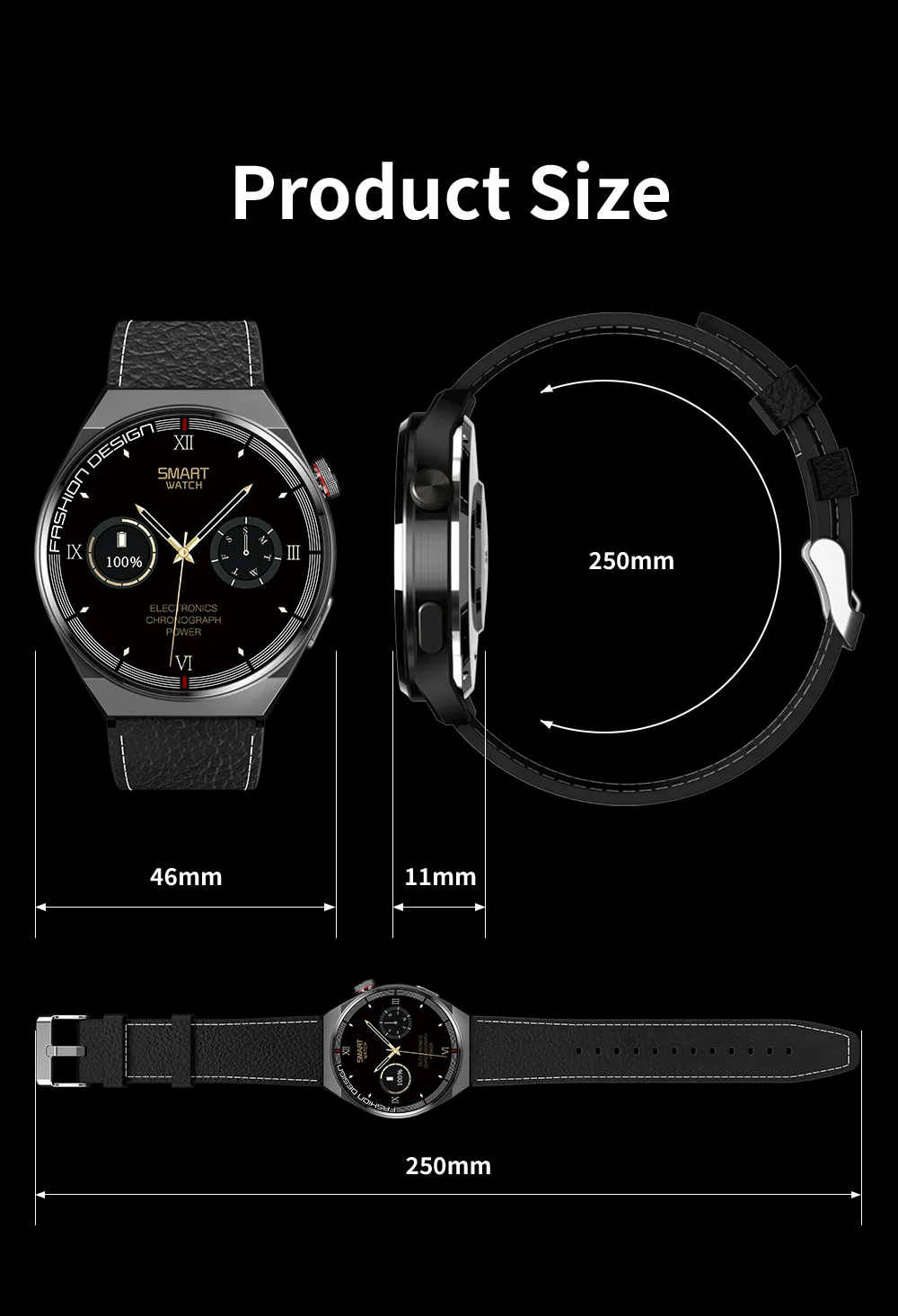 Gotmuze Smartwatch H4max Men Answer Call Fitness Tracker Calculator ...