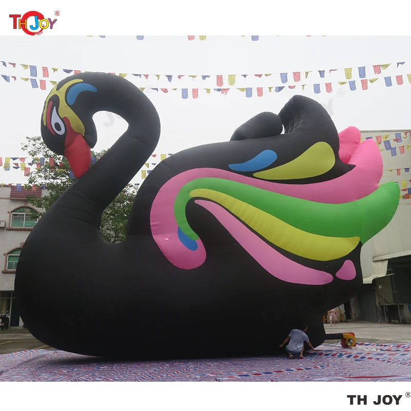 Giant 8mH White Inflatable Swan Goose With LED Light Customizable ...