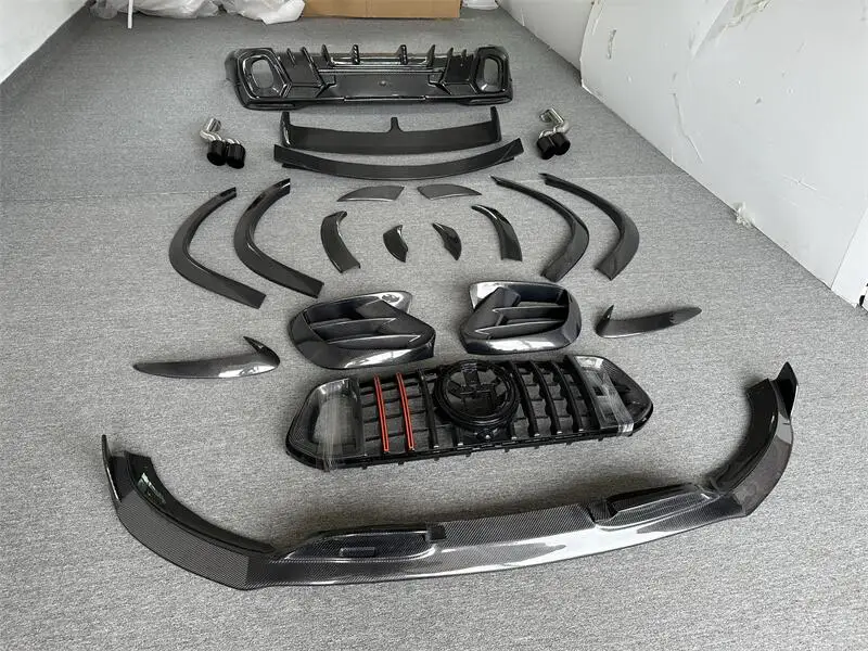 Lábio Frontal Ventilação e Difusor Traseiro para Mercedes Benz GLE AMG foto 2