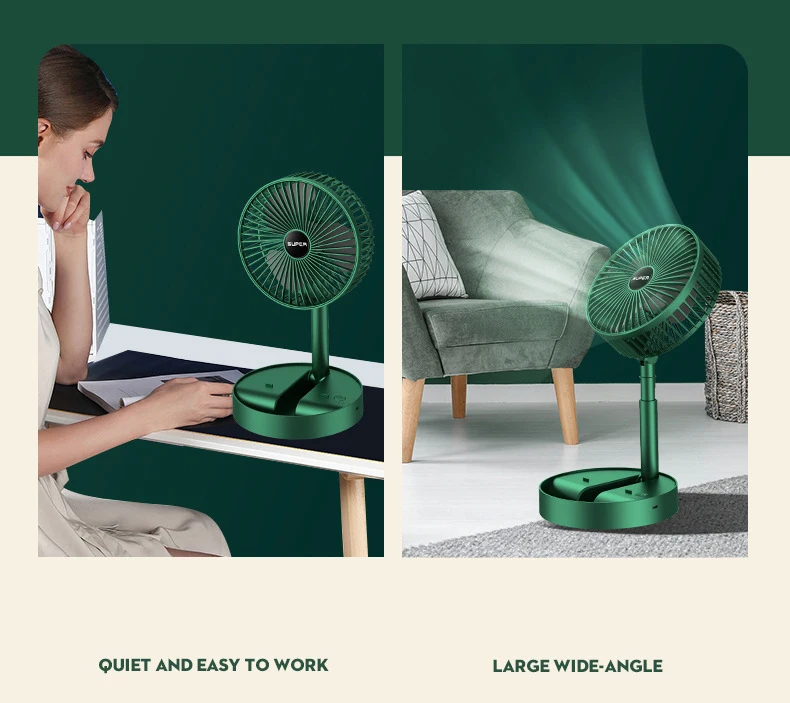 Portable Usb Rechargeable Fan,Low Noise High Battery Life Standby Mini