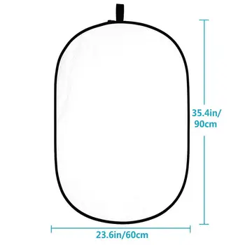 Neewer 5-in-1 Photography Light Reflector with 6-Pack Backdrop Clamps Kit: Oval 24x35 Inches/60x90 cm Collapsible Reflector Disk detail image
