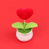 Rouge-Petite plante en pot en forme de coeur