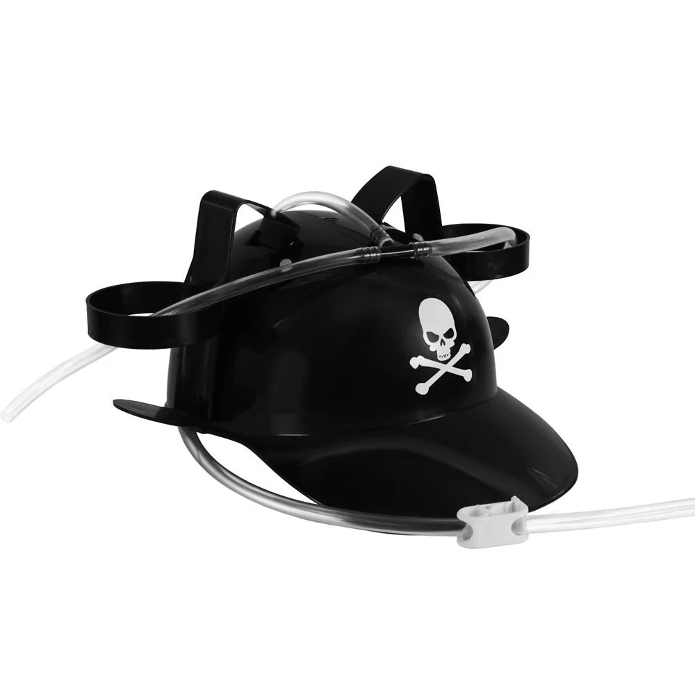 Индивидуальный логотип спортивной команды подарок для любителей футбола Веселый питьевый шлем регулируемый Питьевая шляпа пивная Кепка с соломинкой