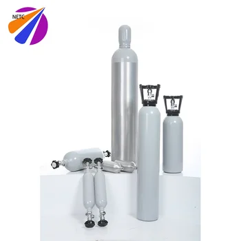 NETC  5L 8L 10L 20L 40L 50L Industrial Medical Seamless Aluminum Gas Cylinder Oxygen Cylinder