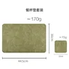 Ensemble de sous-verres rectangulaires couleur matcha.