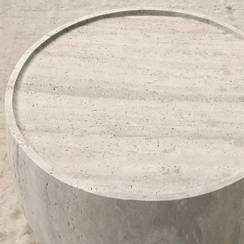 product modern  nature stone myra beige travertine minimalist coffee table for living room and dining area-5