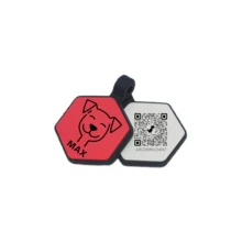 High Quality NFC Waterproof Silicone Hexagon Pet ID Tag for Outdoor Use