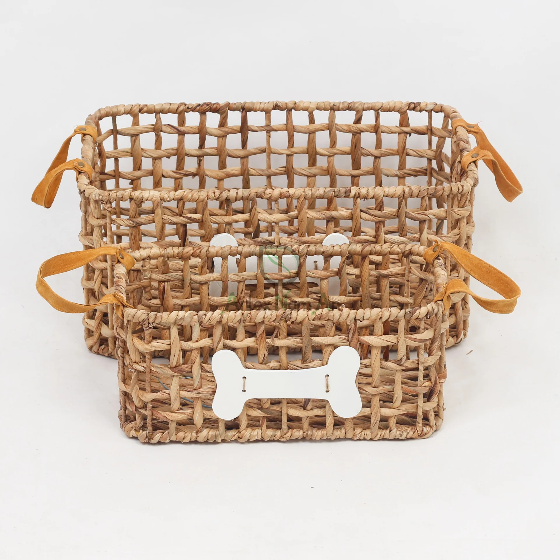 Rectangular Open Weave Water Hyacinth Basket/wicker Pet Basket/dog Toy Organizer Buy Wicker