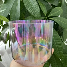 Customized Alchemy Cosmic Light Chakra Color Quartz Crystal Singing Bowls for Meditation and Energy Cleansing