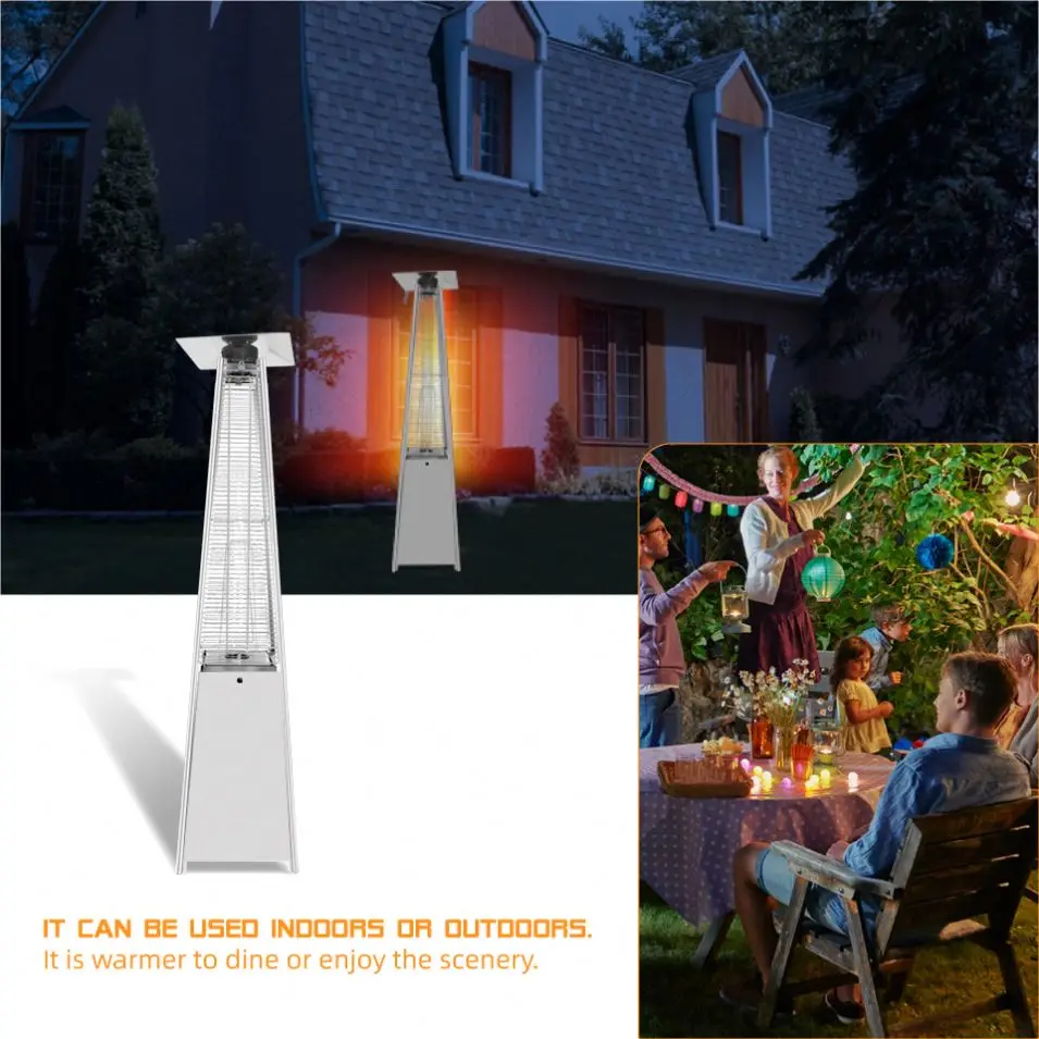 Hot Sale garden Outdoor Adjustable Thermostat Portable Stainless Steel patio gas heaters