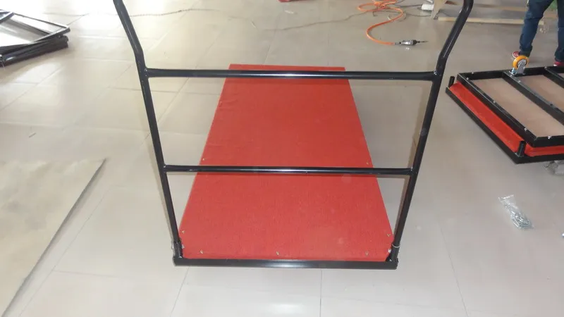 High Quality Heavy Duty Factory Sale Direct Moving Round Banquet Folding Table Cart Removable Serving Trolley