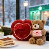 Orsetto + cuscino a forma di cuore