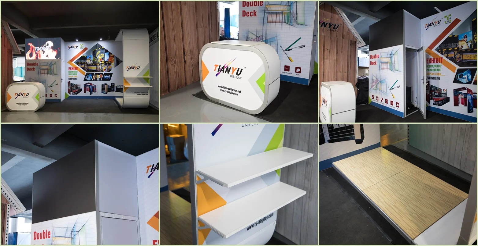 Exhibition Table Trade Show  Partition Wall Panel Stands Free Design  Booth Display Portable