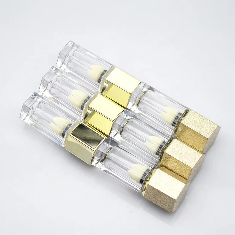 Hexagon Shape Lip Gloss Containers Built-in Sponge Lip Oil Tubes Chunky Liquid Contour Blush Foundation Packaging Container