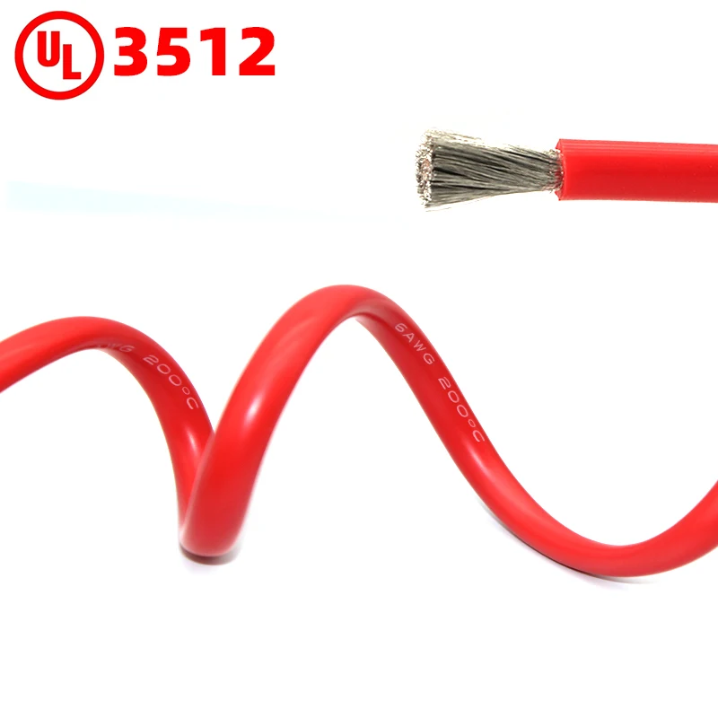 UL 3512 Custom High Quality Flexible Silicone Cat6 Cable 2 4 6 8 10 AWG 305m Stranded Telephone Wire Insulated Wires Cables