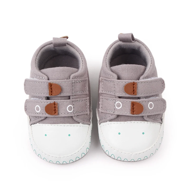 Hook&loop Design Canvas Babt Toddler Infant Newborn Boy Shoes Spring Autumn Baby Boy Shoes factory