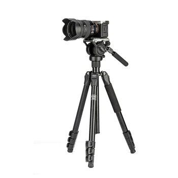 Heavy Duty Video Tripod Portable Stable Professional Camera Tripod 1/4 Extension Hole Fluid Head Camera Tripod detail image
