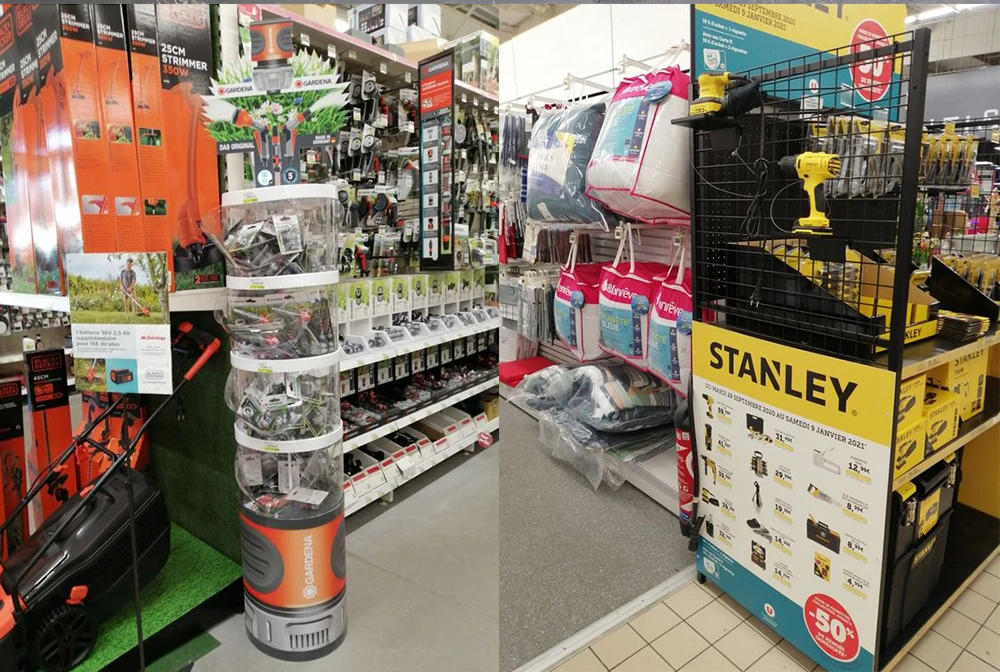 thumbnail image 2 of 4-Tier Black Metal Retail Display Rack - Freestanding Shelf/Stand For Snacks/Shop 2 of 5