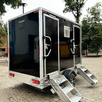 2024 New Mobile Bathroom Portable Trailers With Wheel Restroom Shower Room Truck Camping Outdoor Toilet Trailers